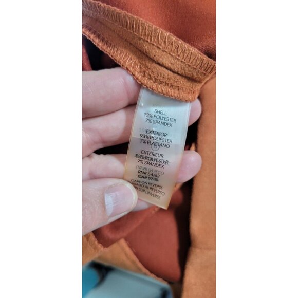 Andrew Marc New York Faux Leather Sheath Dress Brown Sleeveless Women’s Size 12 - Picture 13 of 16